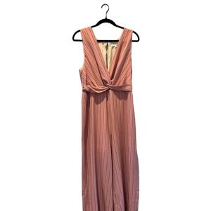 NWT June & Hudson Women's Pink Striped Jumpsuit/Romper | Size XL